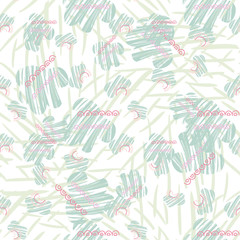 Vector kids pattern with cute native cloud. Cute scandinavian seamless background in calm colors