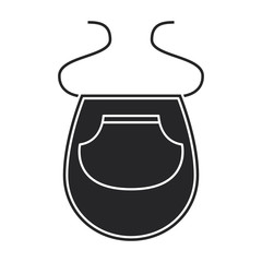 Apron vector icon.Black vector icon isolated on white background apron.