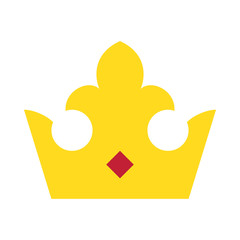 Gold crown icon. simple and clean crown symbol.