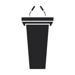 Podium of rostrum vector icon.Black vector icon isolated on white background podium of rostrum.