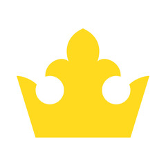 Gold crown icon. simple and clean crown symbol.