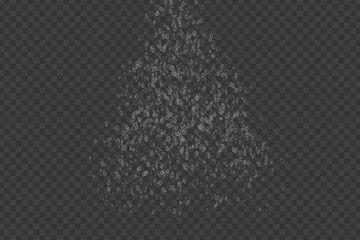 Vector realistic isolated shower stream effect for decoration and covering on the transparent background. Concept of bathroom.