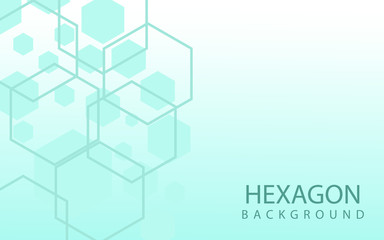 Hexagons Abstract Background With Geometric Shapes. Science, Technology and Medical Concept. Futuristic Background In Science Style. Graphic Hex Background For Your Design. Vector Illustration
