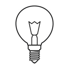 Lightbulb vector icon. Line vector icon isolated on white background lightbulb.