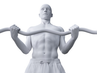 Fototapeta premium 3d rendered abstract illustration of a man working out