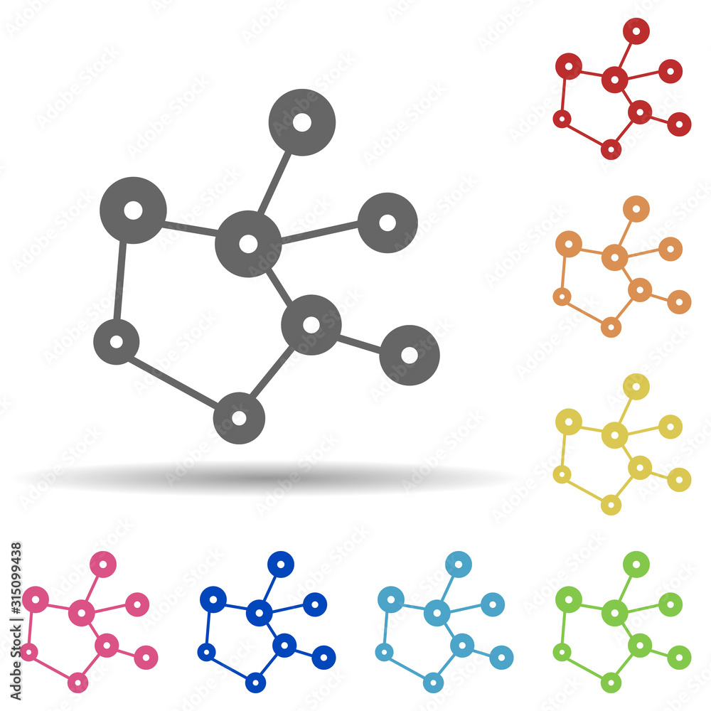 Poster cytotoxic antigen in multi color style icon. simple thin line, outline vector of miscellaneous icons