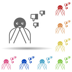 Criticism man in multi color style icon. Simple thin line, outline vector of miscellaneous icons for ui and ux, website or mobile application