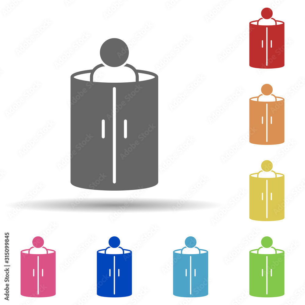 Poster cryotherapy, freezing in multi color style icon. simple thin line, outline vector of miscellaneous i