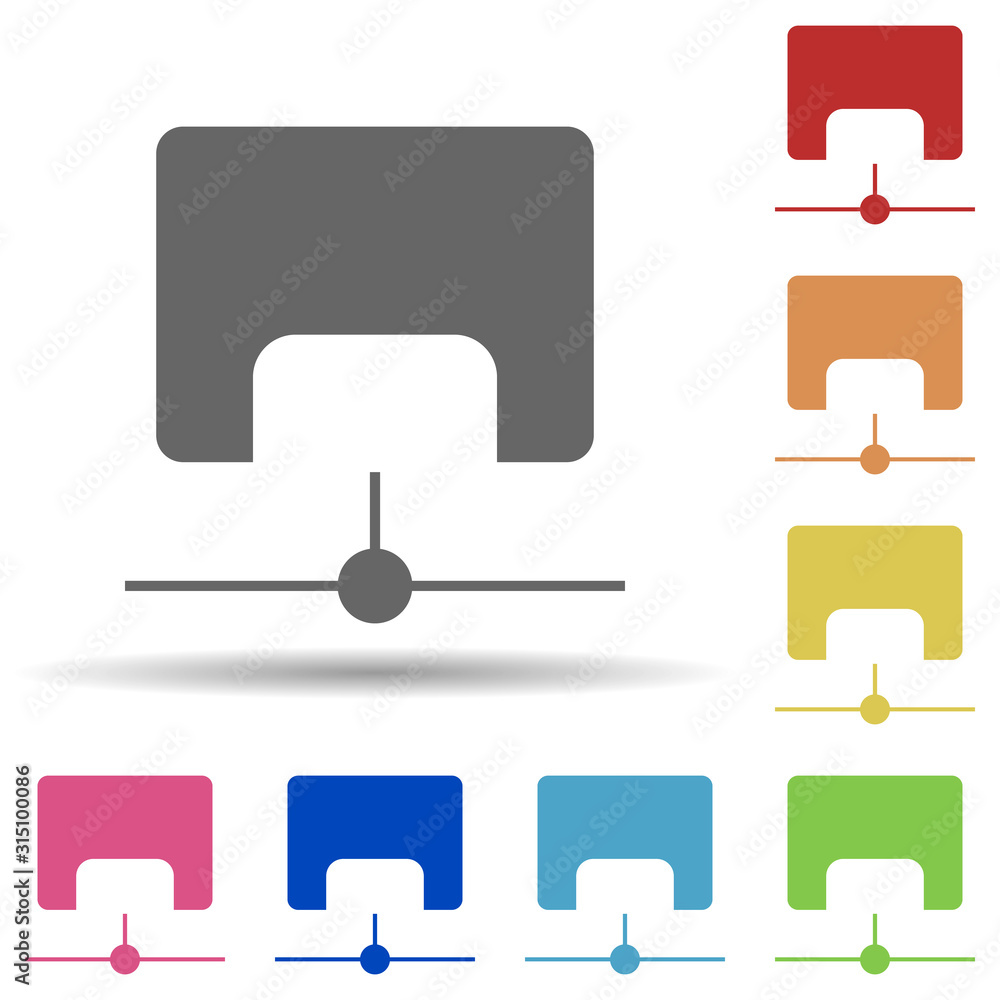 Poster data, files in multi color style icon. simple glyph, flat vector of network icons for ui and ux, web