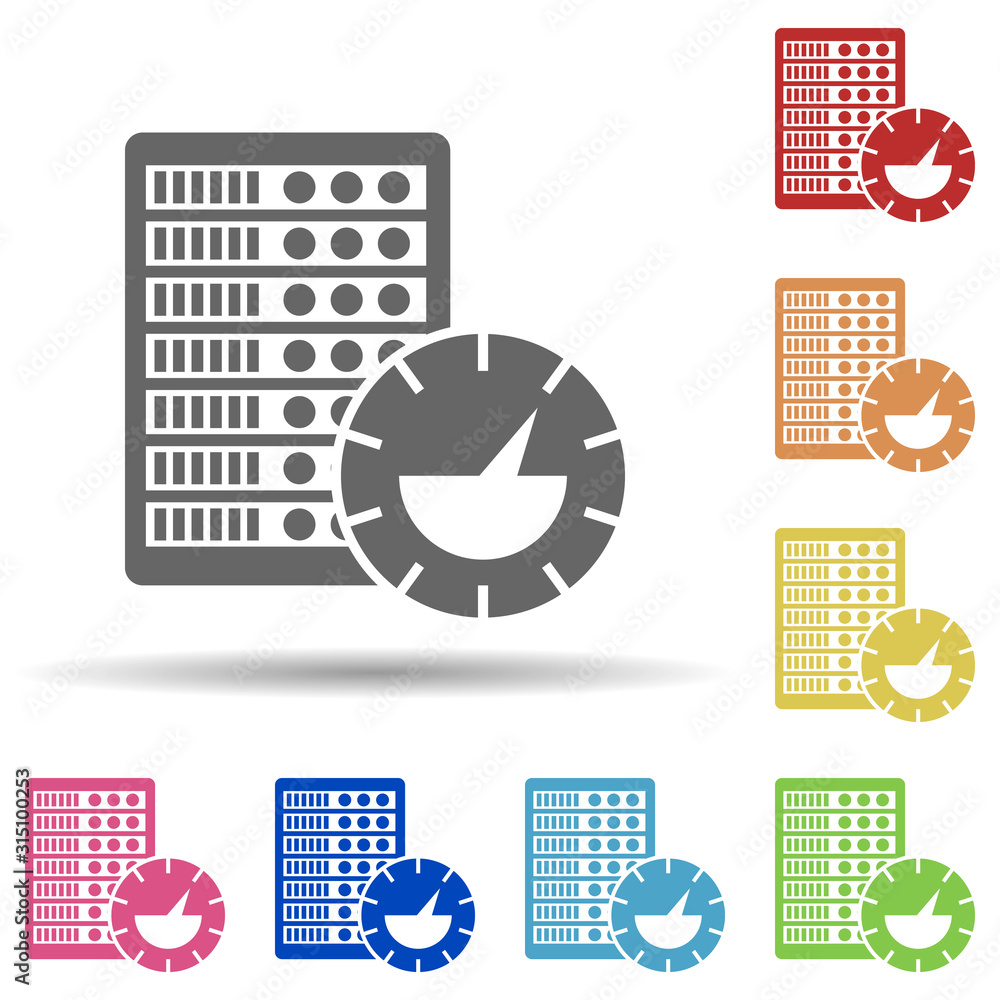 Poster speed, hosting, network in multi color style icon. simple glyph, flat vector of network icons for ui