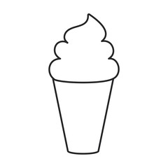 Ice cream vector icon.Line vector icon isolated on white background ice cream .