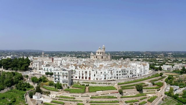 Aerial view of Locorotondo, Apulia, Italy