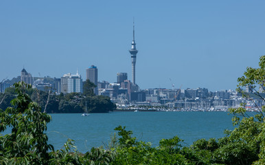 Fototapeta na wymiar Auckland New Zealand Skyline city