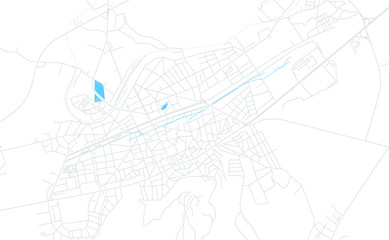 Kyustendil, Bulgaria bright vector map
