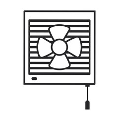 Ventilation vector icon.Line vector icon isolated on white background ventilation .