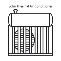 Ventilation vector icon.Line vector icon isolated on white background ventilation .