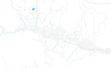 Smolyan, Bulgaria bright vector map