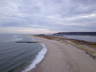 Plage américaine prise avec un drone