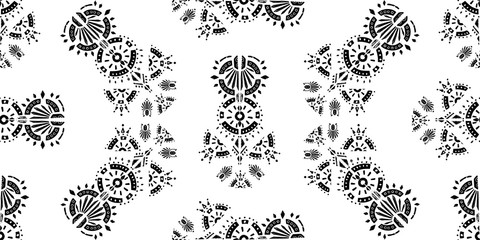 Heometrict pattern etnic indian black ornamental on color background. Navajo motif texture ornate  design for surface print.