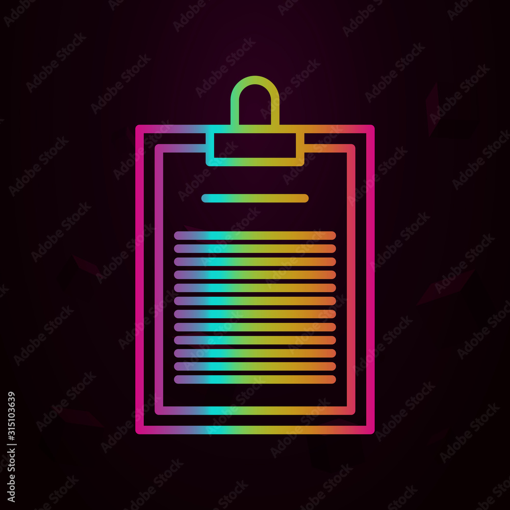 Poster clipboard nolan style icon. simple thin line, outline vector of plastic syrgery icons for ui and ux,
