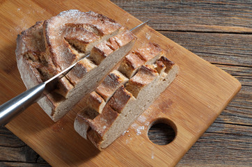 Fototapeta premium Bread and knife
