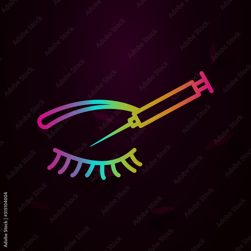 Poster injection eyelid nolan style icon. simple thin line, outline vector of plastic syrgery icons for ui 