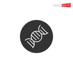DNA Icon Design Vector Illustration