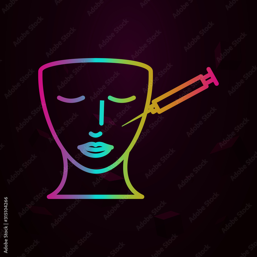 Poster injection nolan style icon. simple thin line, outline vector of plastic syrgery icons for ui and ux,