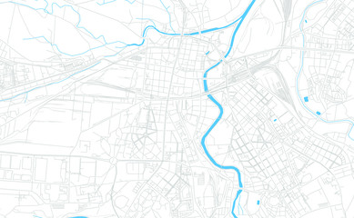 Plzen, Czechia bright vector map