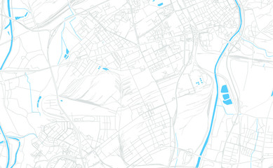 Ostrava, Czechia bright vector map