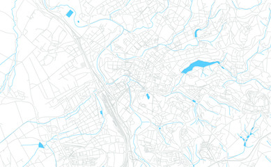 Fototapeta na wymiar Liberec, Czechia bright vector map