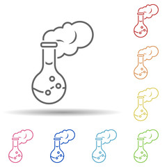 Tube, bottle, chemistry, liquid in multi color style icon. Simple thin line, outline vector of pollution icons for ui and ux, website or mobile application