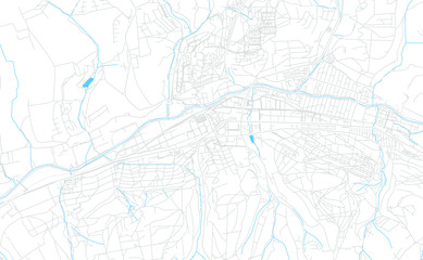 Zlin, Czechia bright vector map