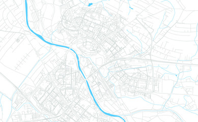 Frydek-Mistek, Czechia bright vector map