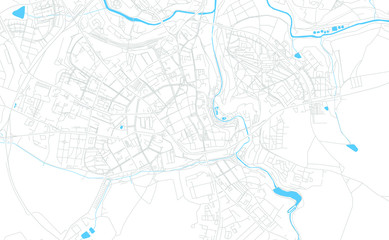 Jihlava, Czechia bright vector map