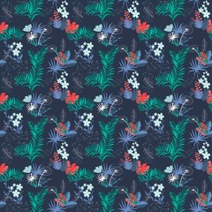 Seamless floral pattern, Vector illustration of a beautiful floral bouqu, Ditsy floral background or wallpaper, fabric, Liberty style, covers, manufacturing, print, gift wrap.