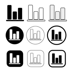 Simple Graph chart icon sign design