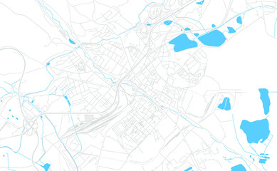 Chomutov, Czechia bright vector map