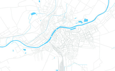 Prerov, Czechia bright vector map
