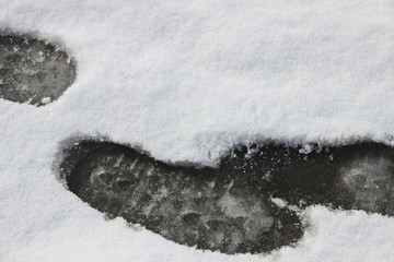 footprints in snow