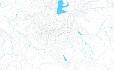 Jablonec nad Nisou, Czechia bright vector map