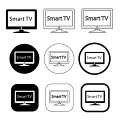 Simple tv icon sign design