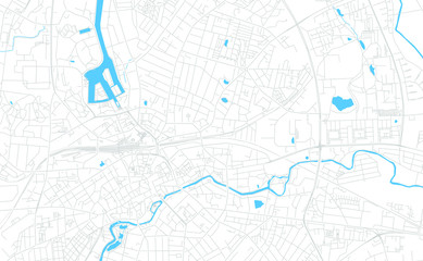 Odense, Denmark bright vector map