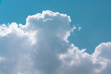 Sky clouds. Beautiful white clouds on blue sky.
