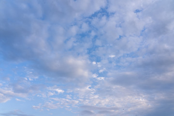 Sky clouds. Beautiful white clouds on blue sky.