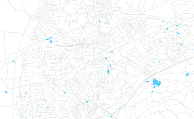 Slagelse, Denmark bright vector map