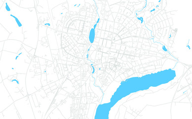 Viljandi, Estonia bright vector map