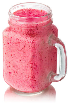 Cranberry smoothie juice jar, paths