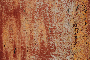Grunge aged metal background with peeled off paint and rusty surface