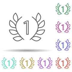 Obraz premium sport, medal, award multi color style icon. Simple thin line, outline vector of sport icons for ui and ux, website or mobile application
